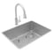 Elkay 18 Gauge SS 25-1/2" x 18-1/2" x 9" Single Bowl Undermount Sink and Faucet Kit w/ Bottom Grid and Drain ECTRU24179RTFBC - alternate 4